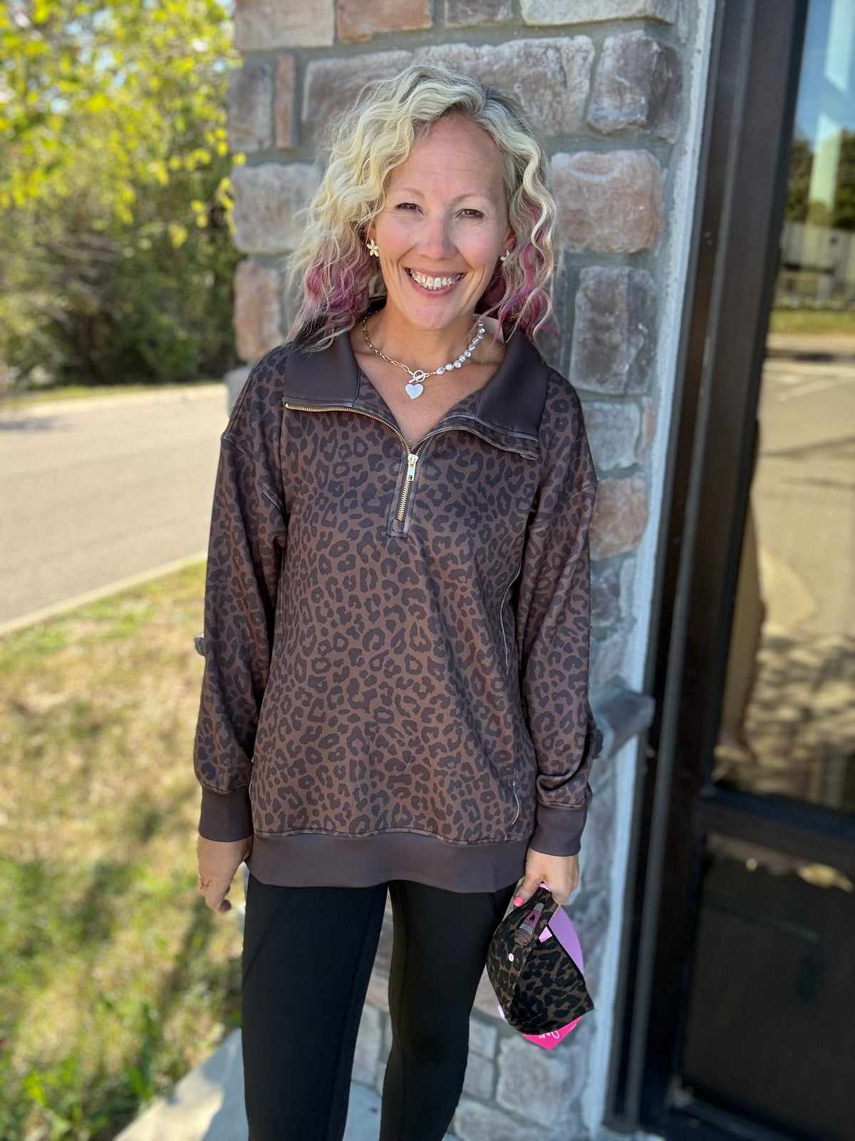 Pretty in a Pullover- Leopard