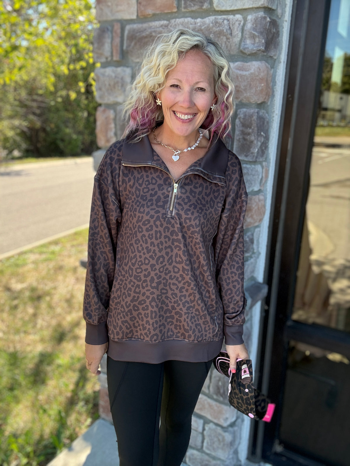 Pretty in a Pullover- Leopard