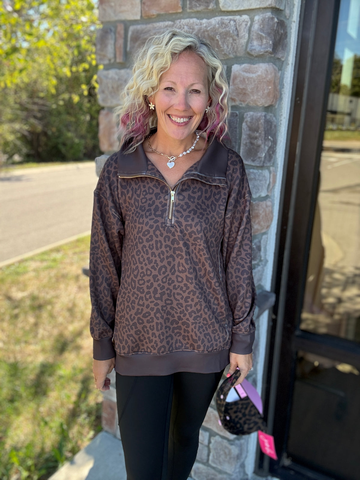 Pretty in a Pullover- Leopard