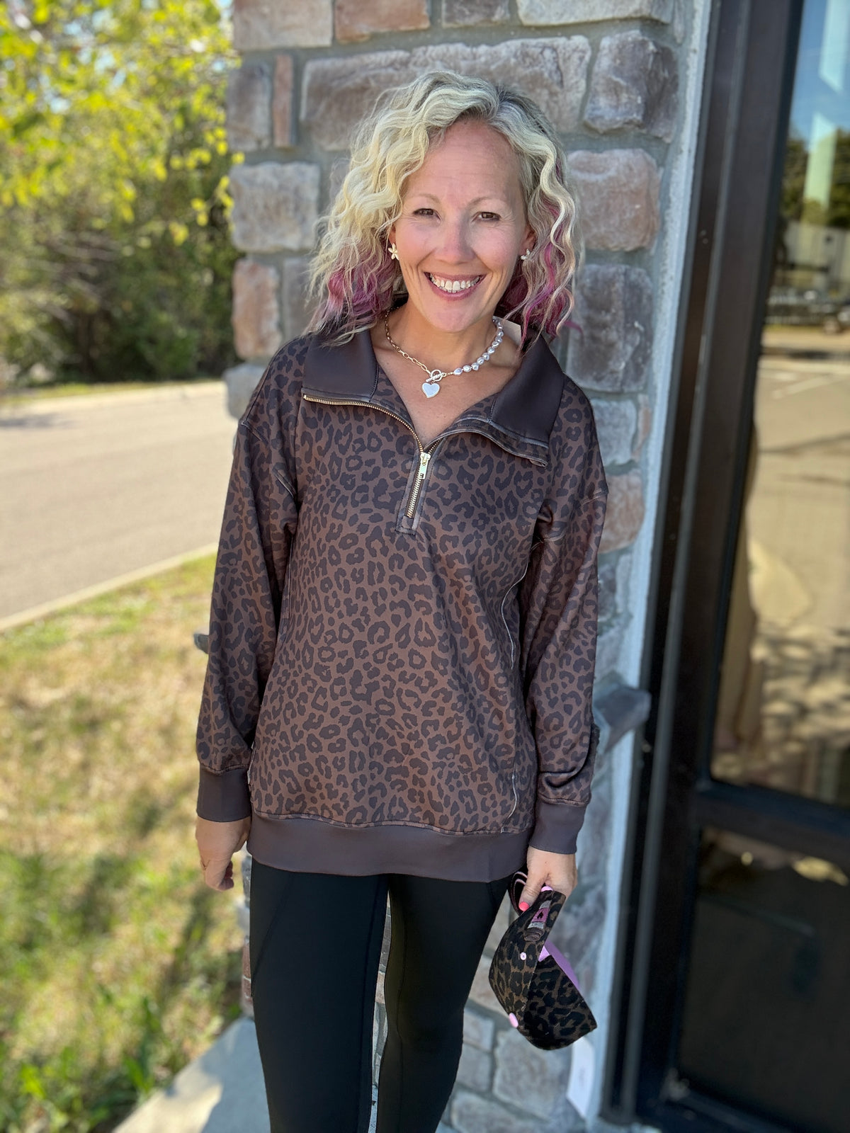 Pretty in a Pullover- Leopard