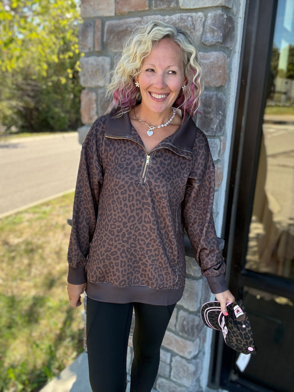 Pretty in a Pullover- Leopard