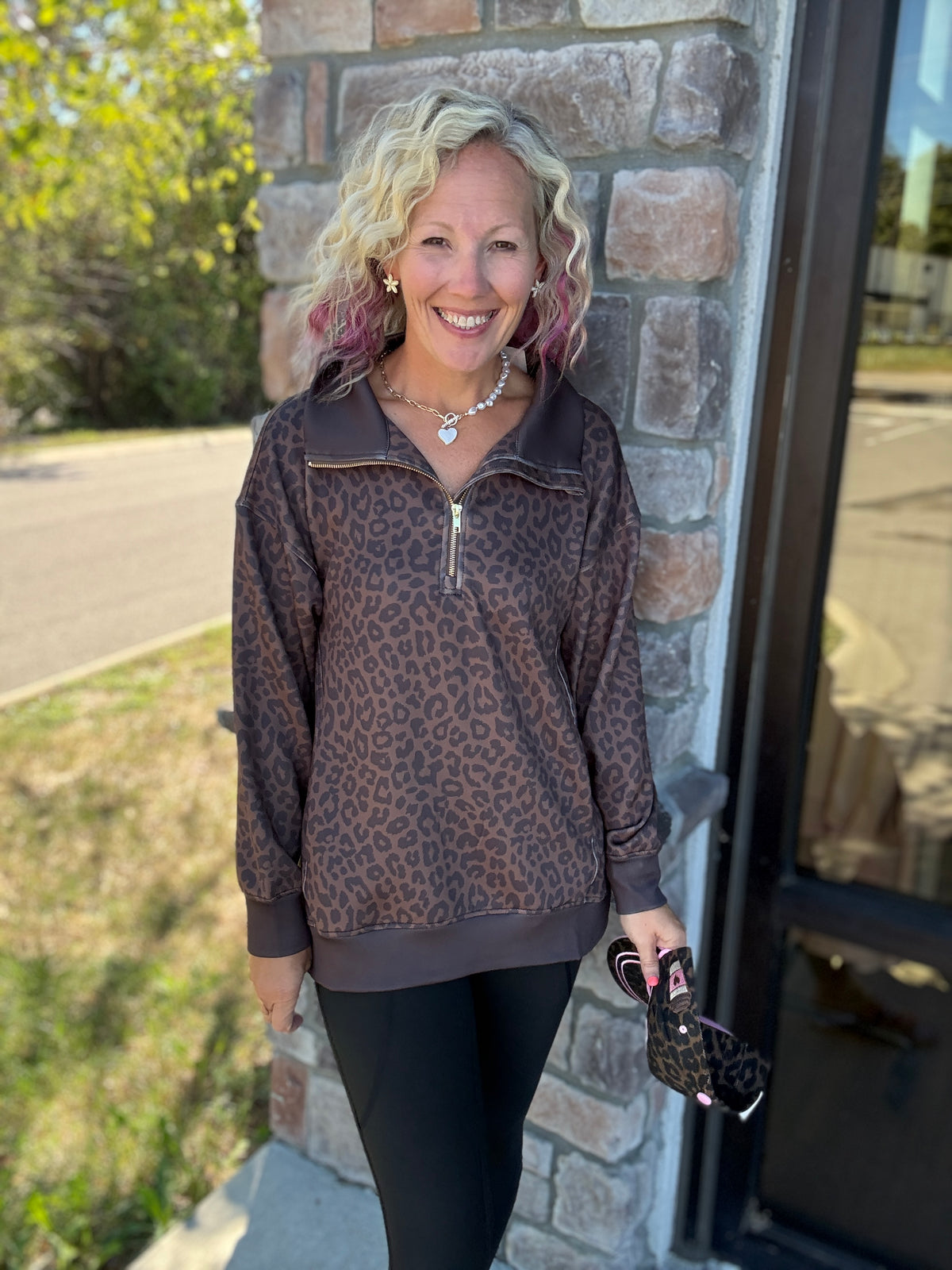 Pretty in a Pullover- Leopard