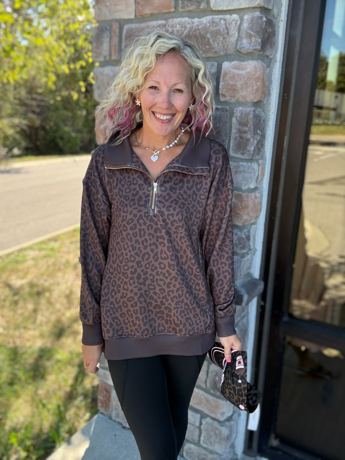 Pretty in a Pullover- Leopard
