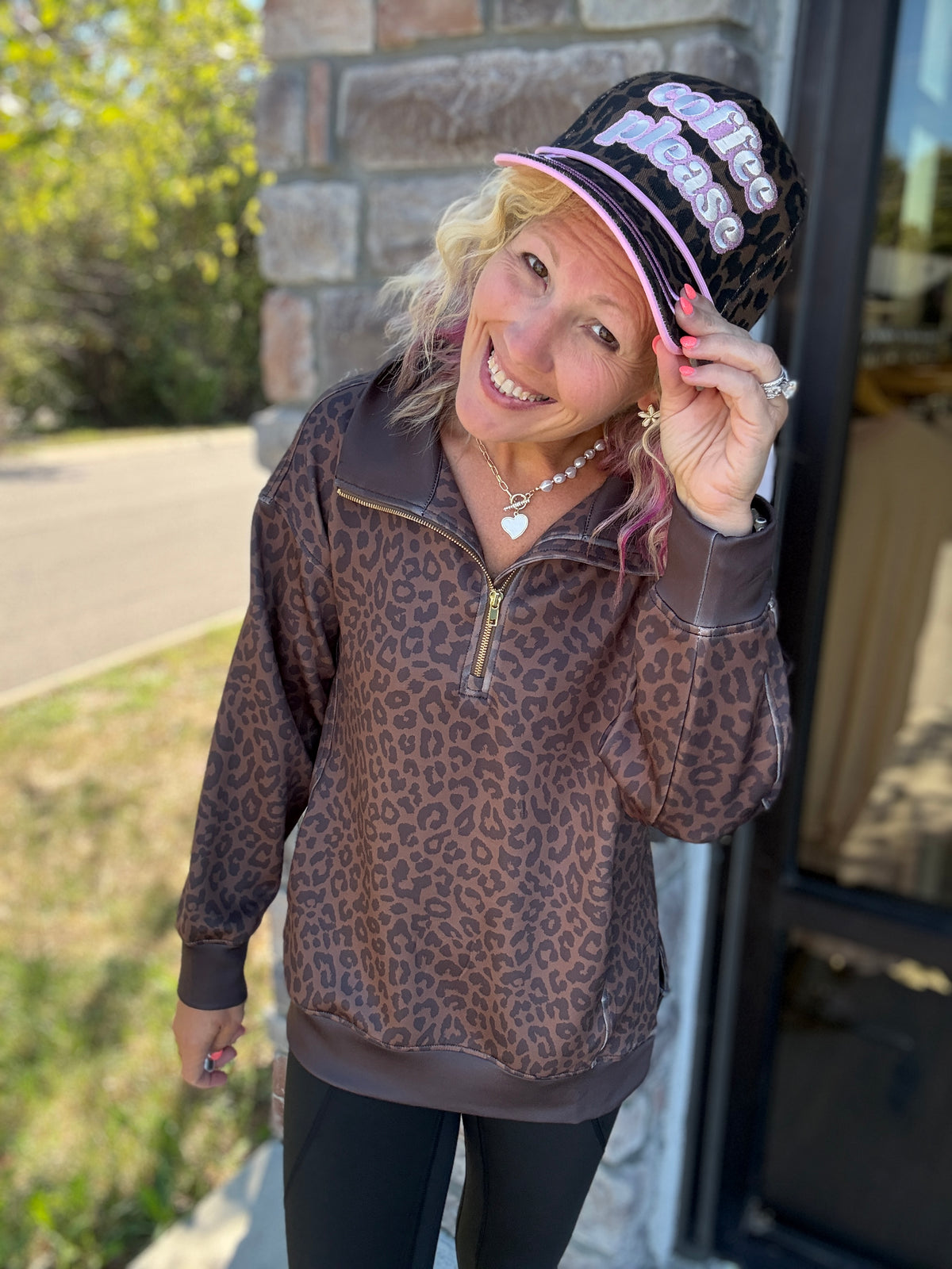 Pretty in a Pullover- Leopard