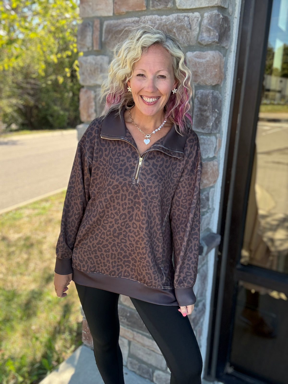 Pretty in a Pullover- Leopard