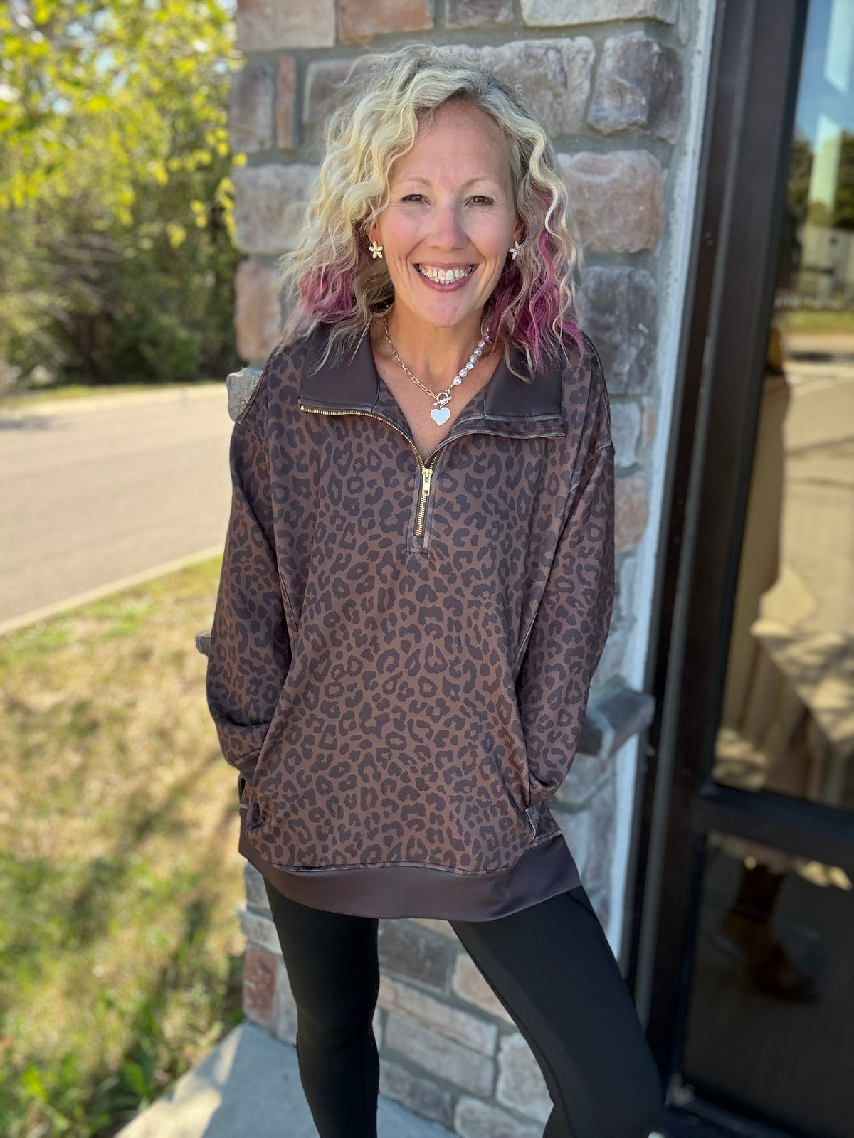 Pretty in a Pullover- Leopard