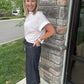 Open Air Striped Top- Pink