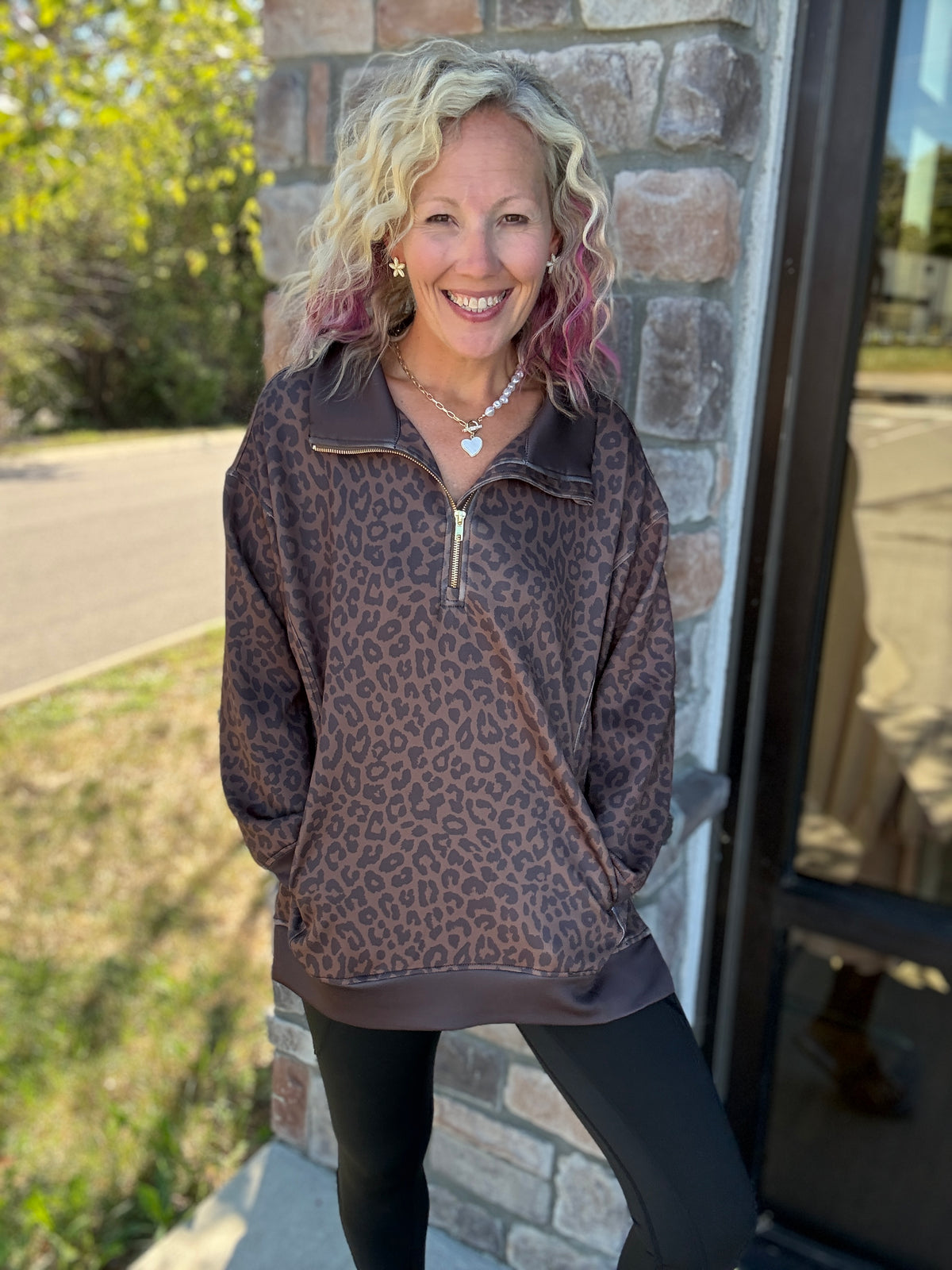 Pretty in a Pullover- Leopard