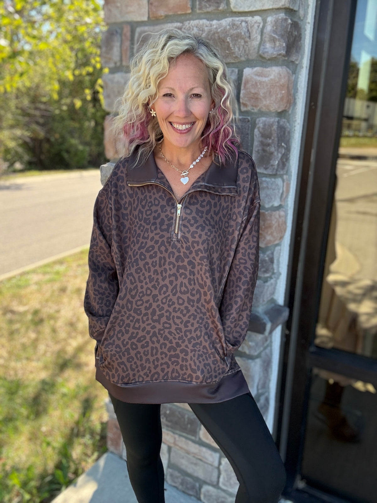 Pretty in a Pullover- Leopard