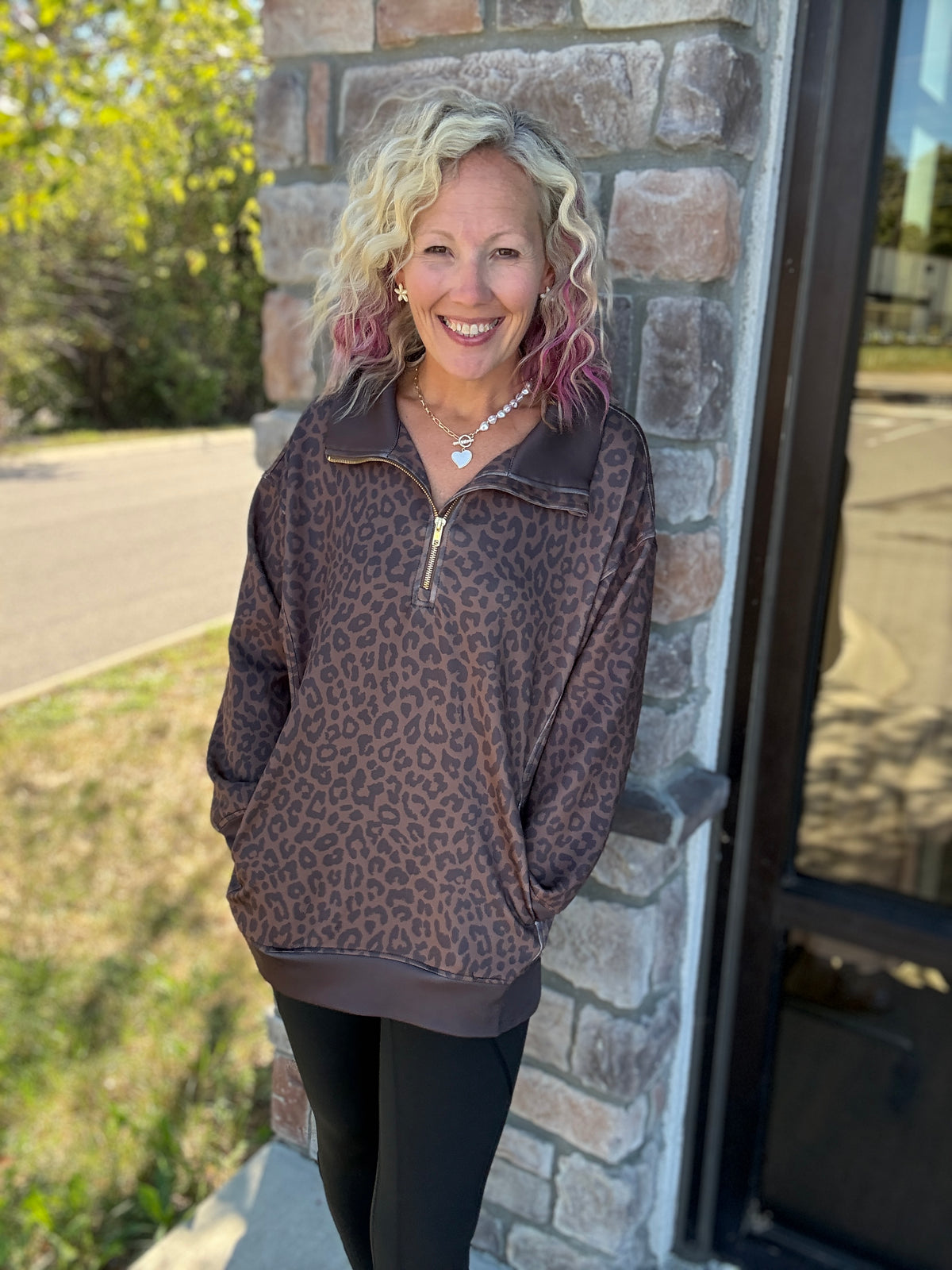 Pretty in a Pullover- Leopard