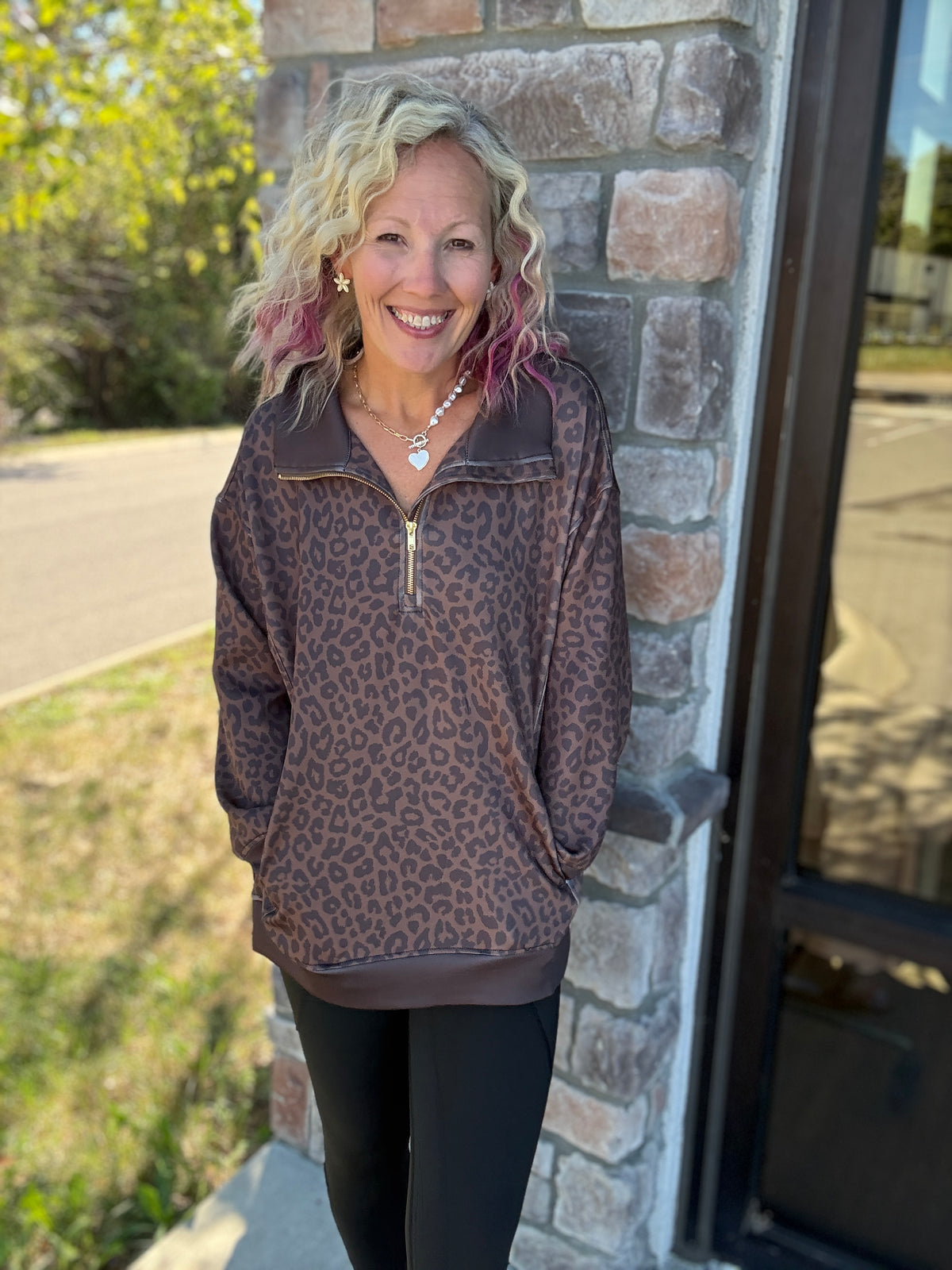 Pretty in a Pullover- Leopard