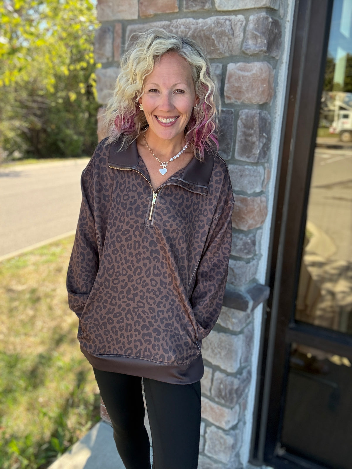 Pretty in a Pullover- Leopard