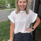 Open Air Striped Top- Pink