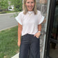 Open Air Striped Top- Pink