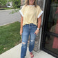 Open Air Stripe Top- Yellow