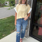 Open Air Stripe Top- Yellow