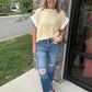Open Air Stripe Top- Yellow