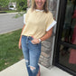 Open Air Stripe Top- Yellow