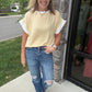 Open Air Stripe Top- Yellow