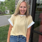 Open Air Stripe Top- Yellow