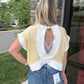 Open Air Stripe Top- Yellow