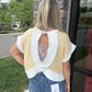 Open Air Stripe Top- Yellow