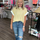 Open Air Stripe Top- Yellow