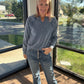 Mineral Lace Sweatshirt- Blue