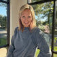 Mineral Lace Sweatshirt- Blue