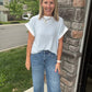 Open Air Stripe Top-Blue