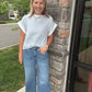 Open Air Stripe Top-Blue