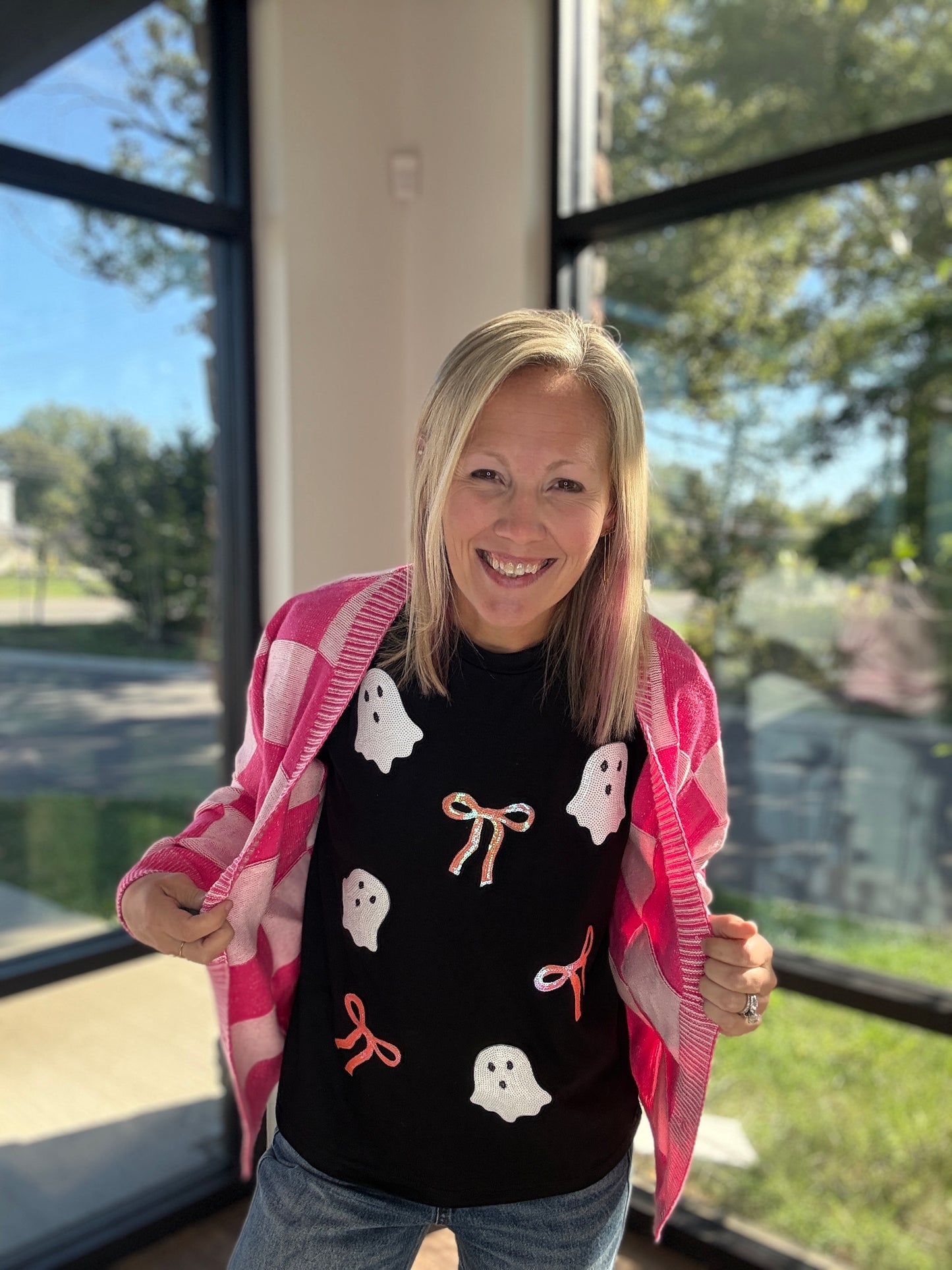 Boo-tiful Bow Sequin Tee
