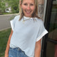 Open Air Stripe Top-Blue