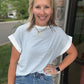 Open Air Stripe Top-Blue