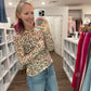 Cheetah Hearts Mesh Top