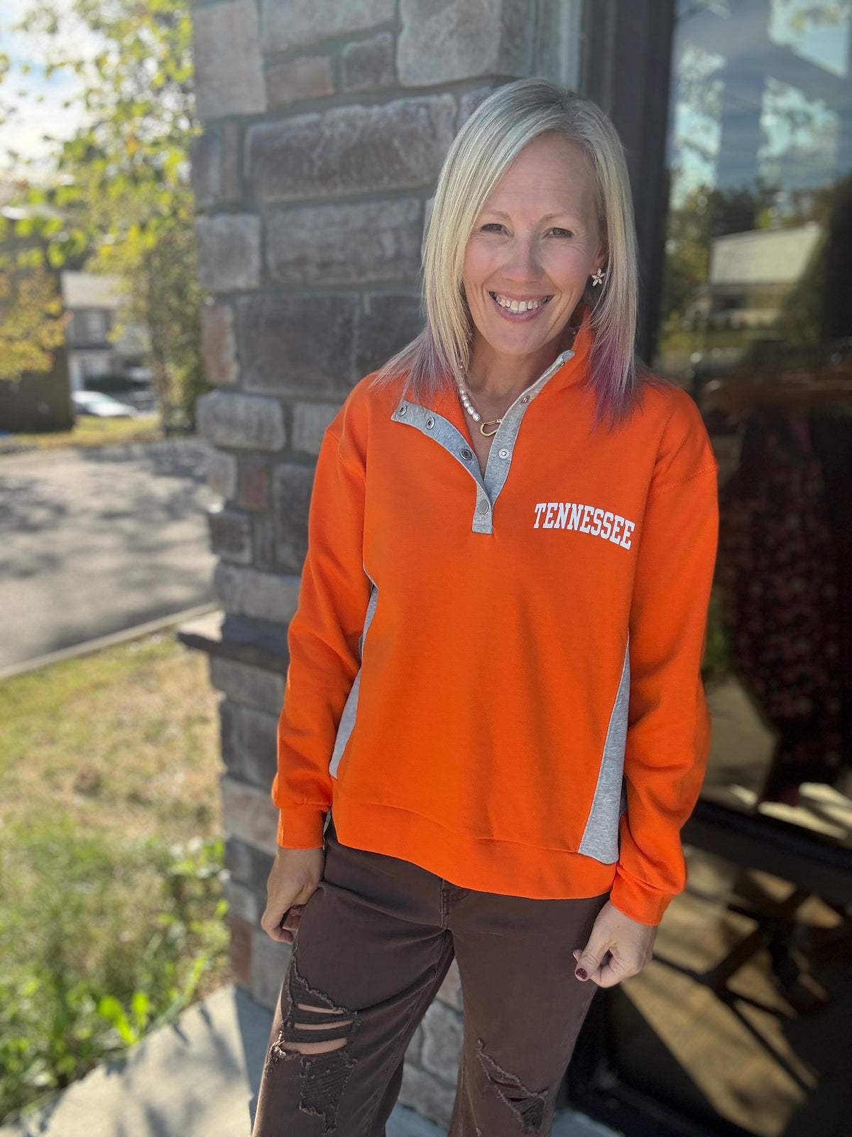 Rocky Top Varsity Pullover- Orange
