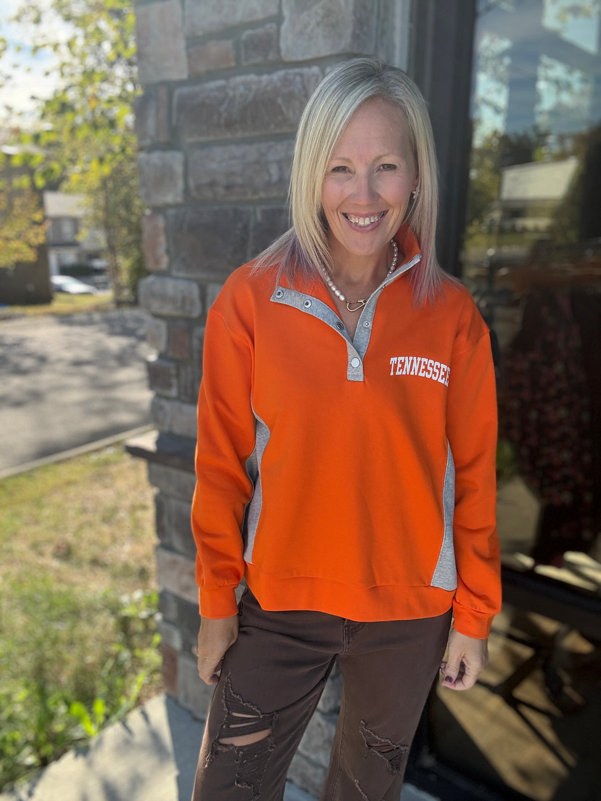 Rocky Top Varsity Pullover- Orange