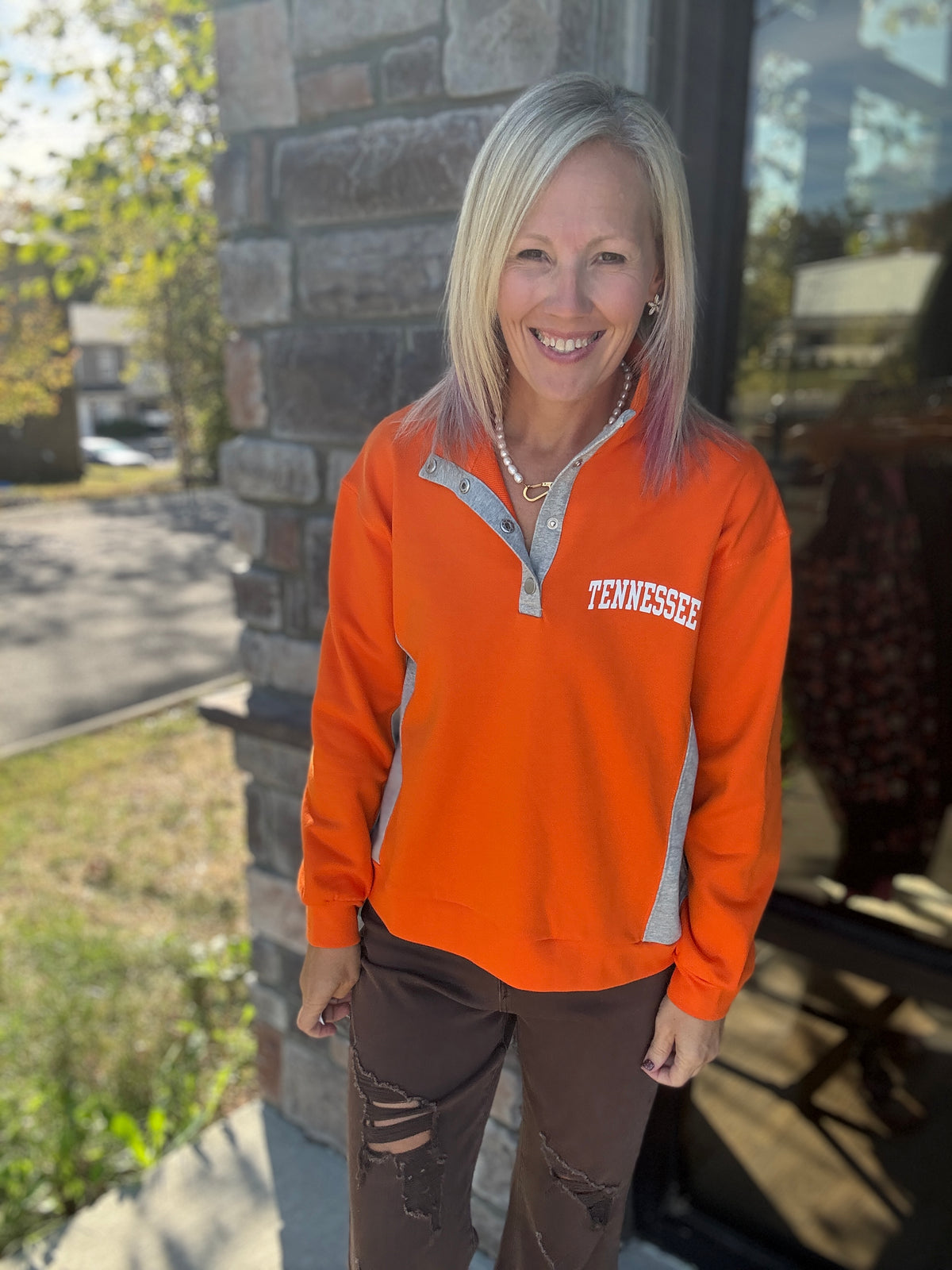 Rocky Top Varsity Pullover- Orange