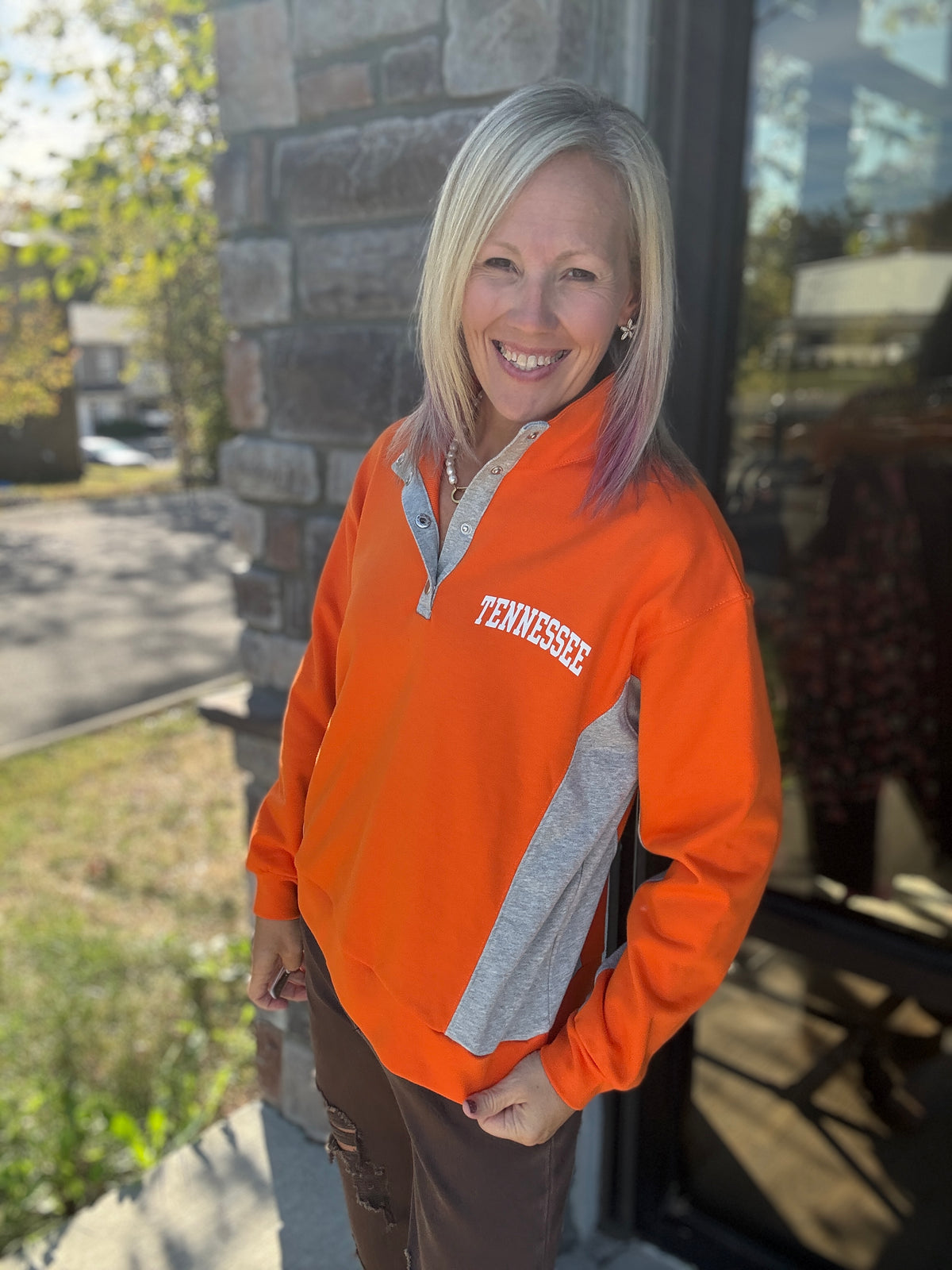 Rocky Top Varsity Pullover- Orange
