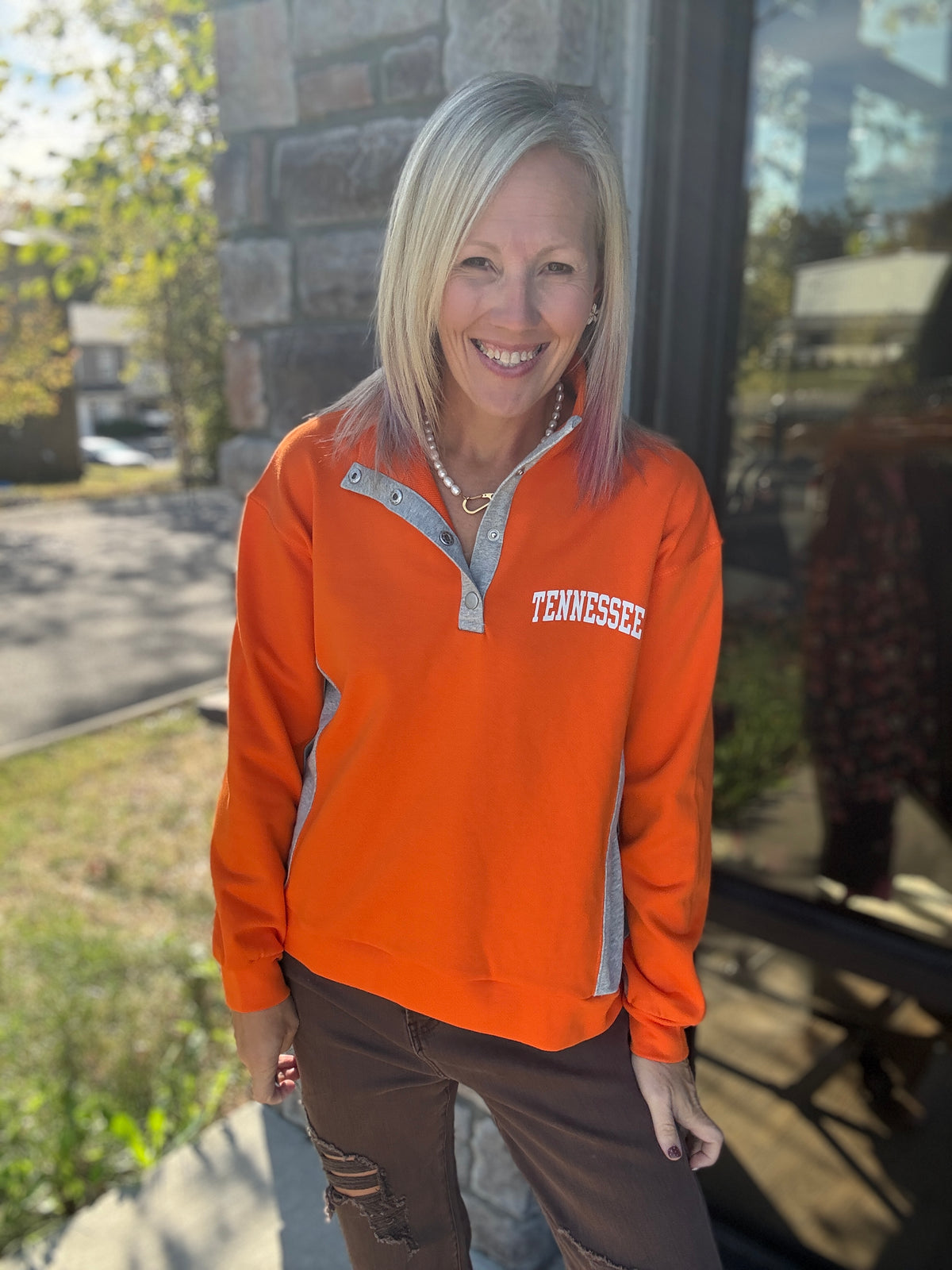 Rocky Top Varsity Pullover- Orange
