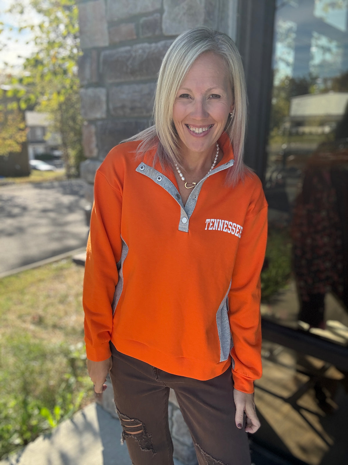 Rocky Top Varsity Pullover- Orange