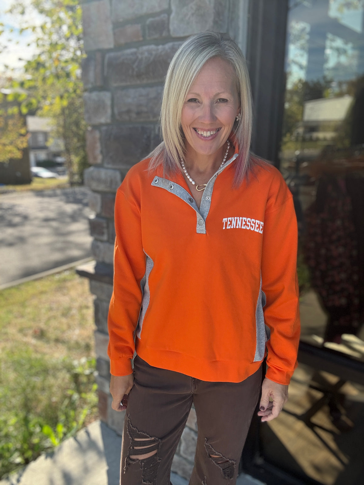 Rocky Top Varsity Pullover- Orange