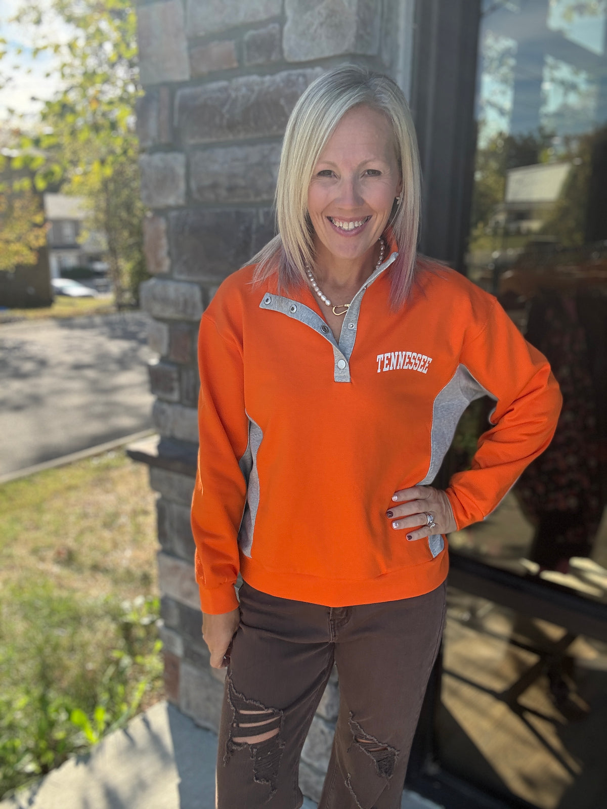 Rocky Top Varsity Pullover- Orange