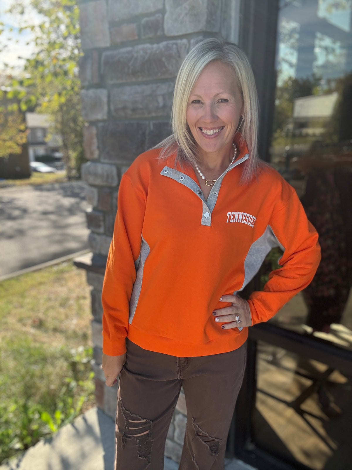 Rocky Top Varsity Pullover- Orange