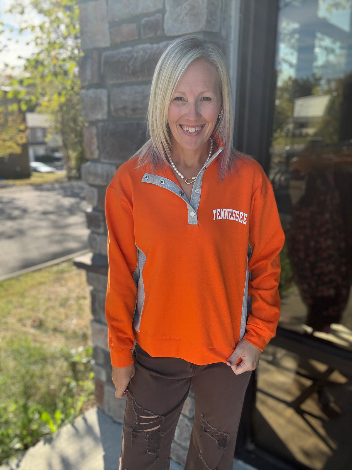 Rocky Top Varsity Pullover- Orange