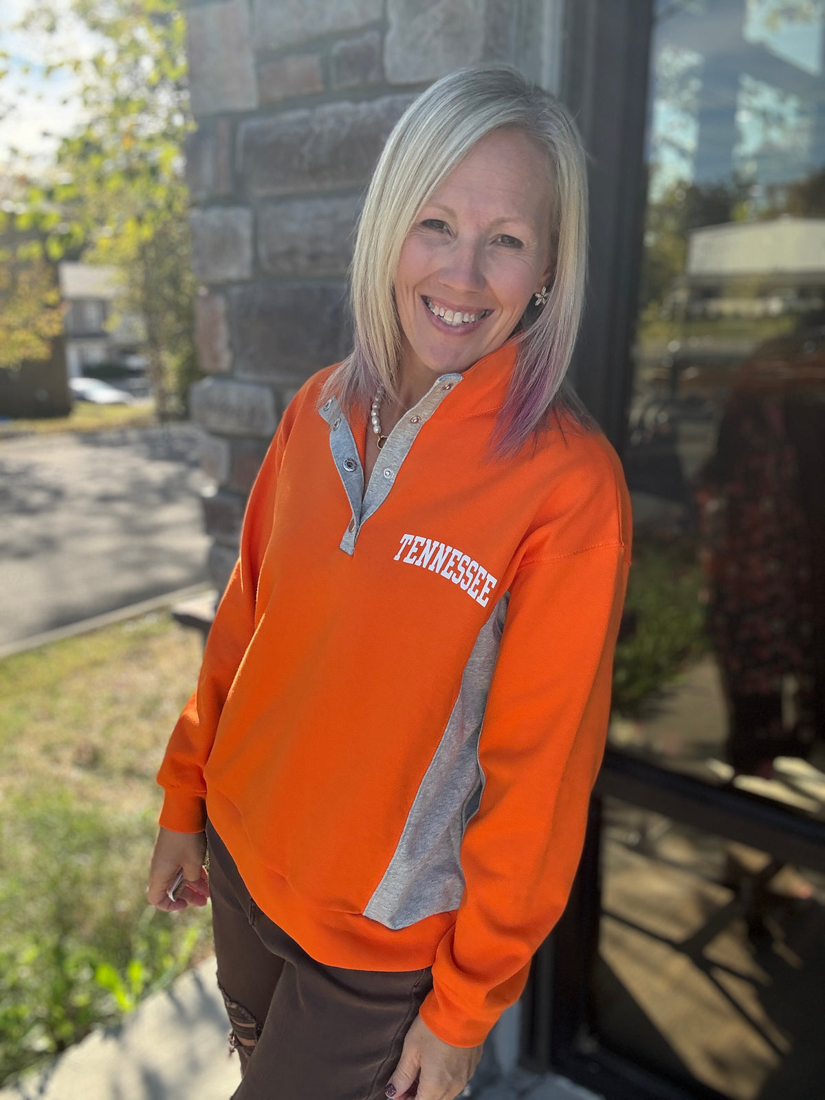 Rocky Top Varsity Pullover- Orange