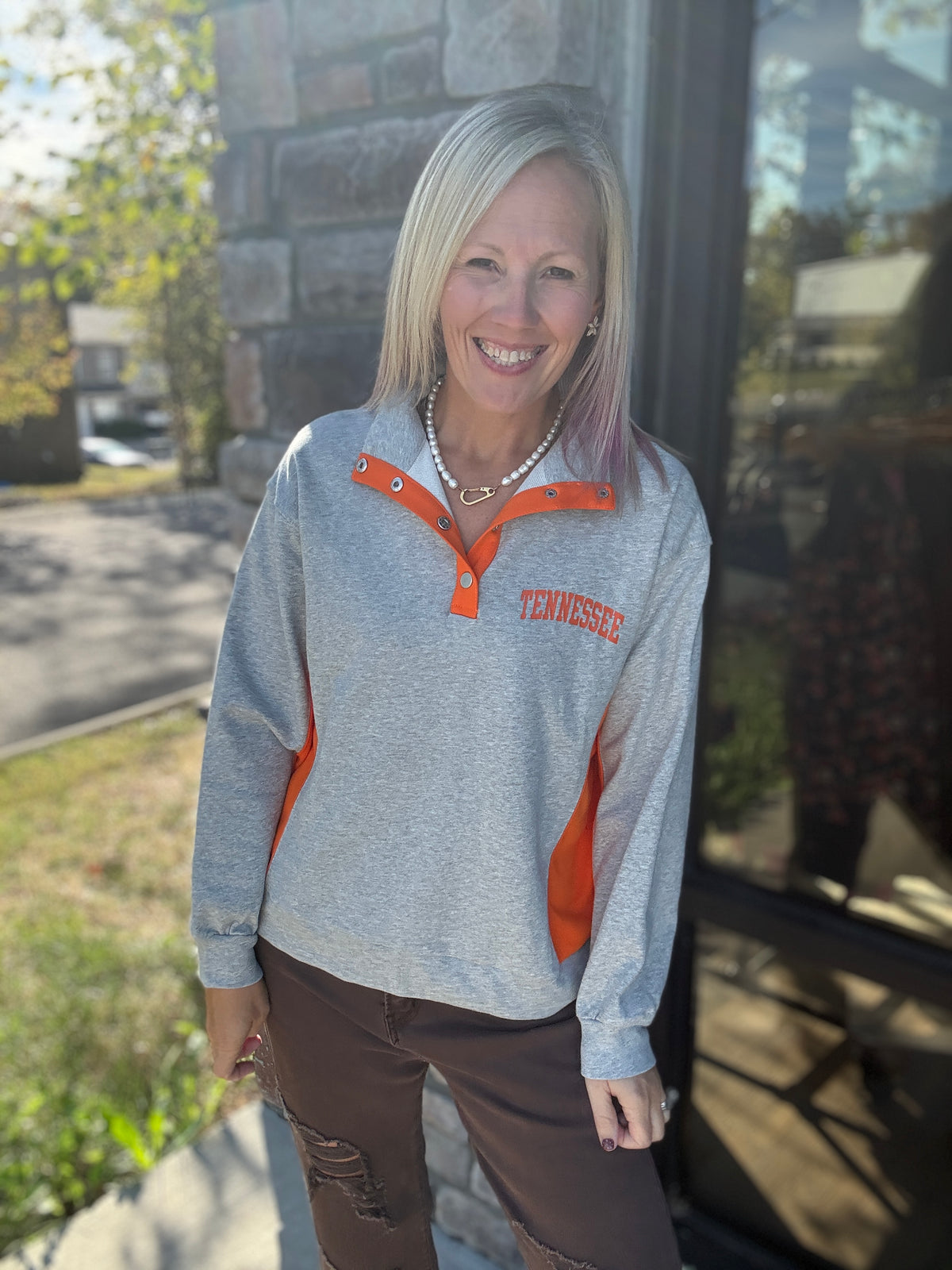 Rocky Top Varsity Pullover- Gray