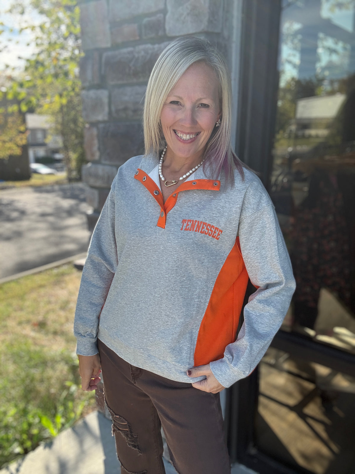 Rocky Top Varsity Pullover- Gray