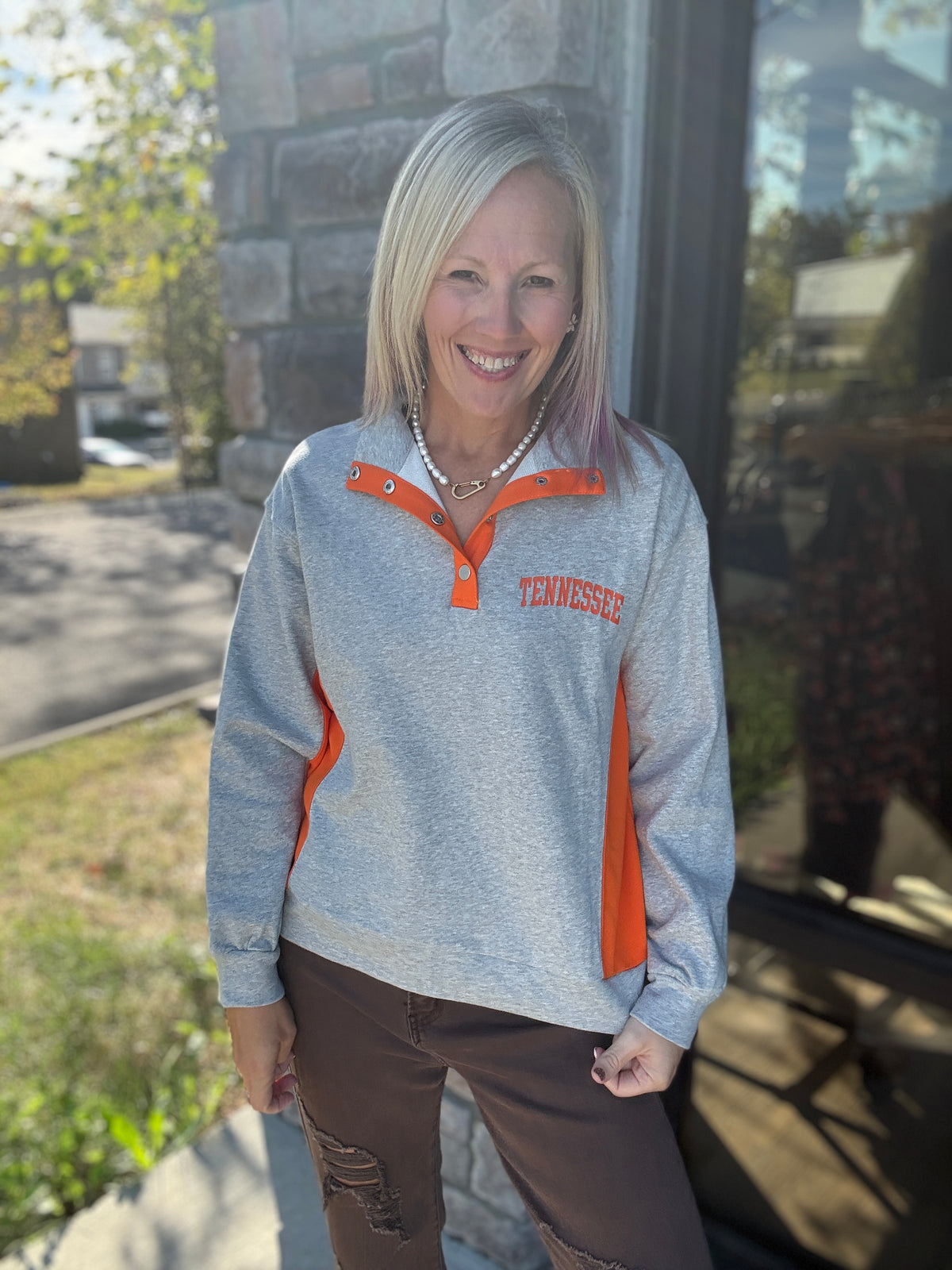 Rocky Top Varsity Pullover- Gray
