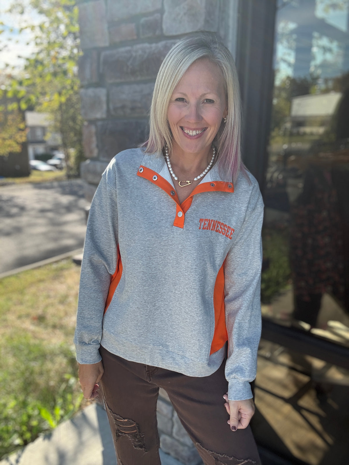 Rocky Top Varsity Pullover- Gray